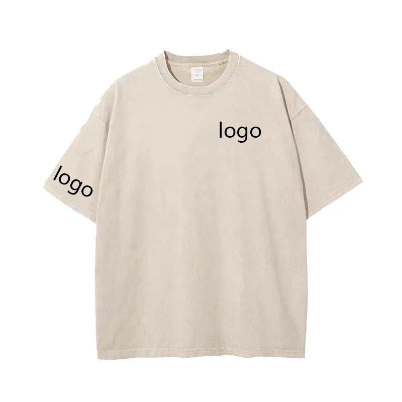 Camiseta 230g de algodón 100% con logotipo bordado personalizado – Corte holgado premium - Imagen 5