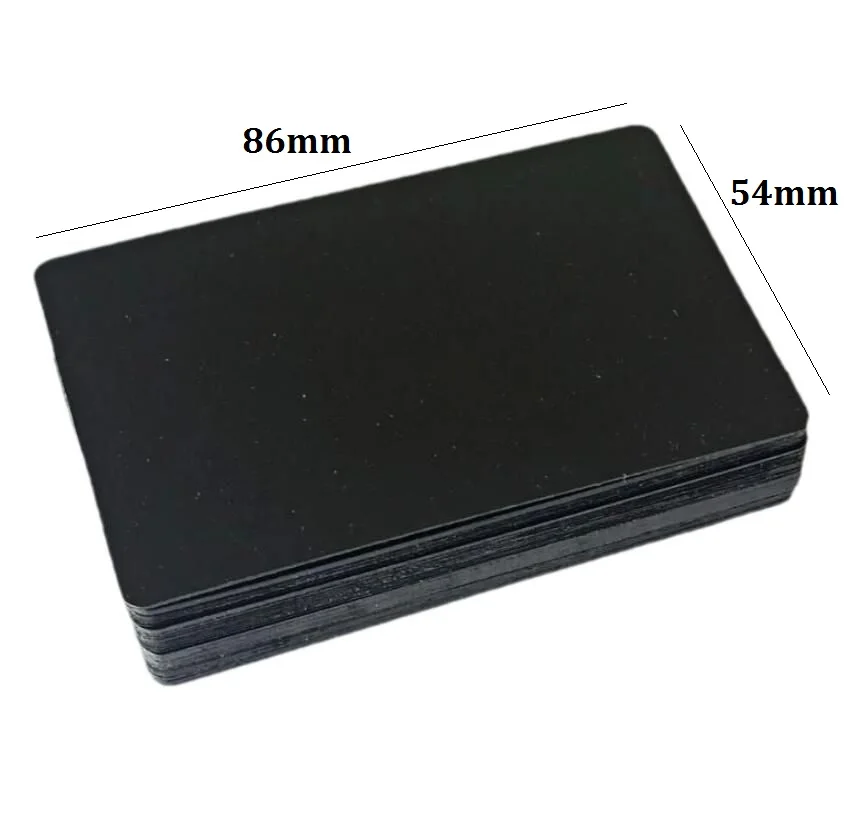 Tarjetas de presentación de plástico de acetato de PVC con acabado negro mate, grosor de 0.3 mm, ideales para grabado láser de CO2 - Imagen 2