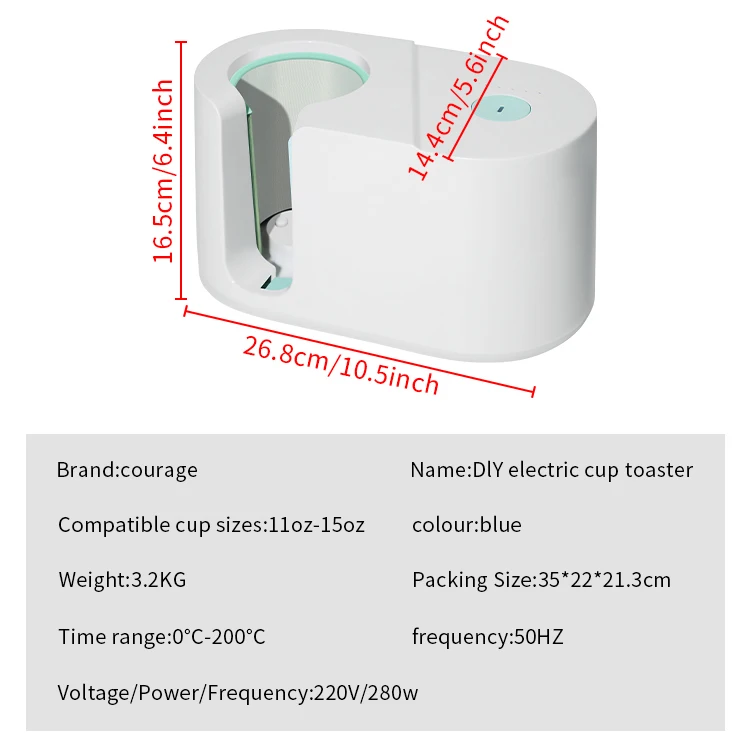 Máquina de prensado de tazas portátil, sublimación, máquina de impresión de tazas de 11oz, prensa de calor - Imagen 8