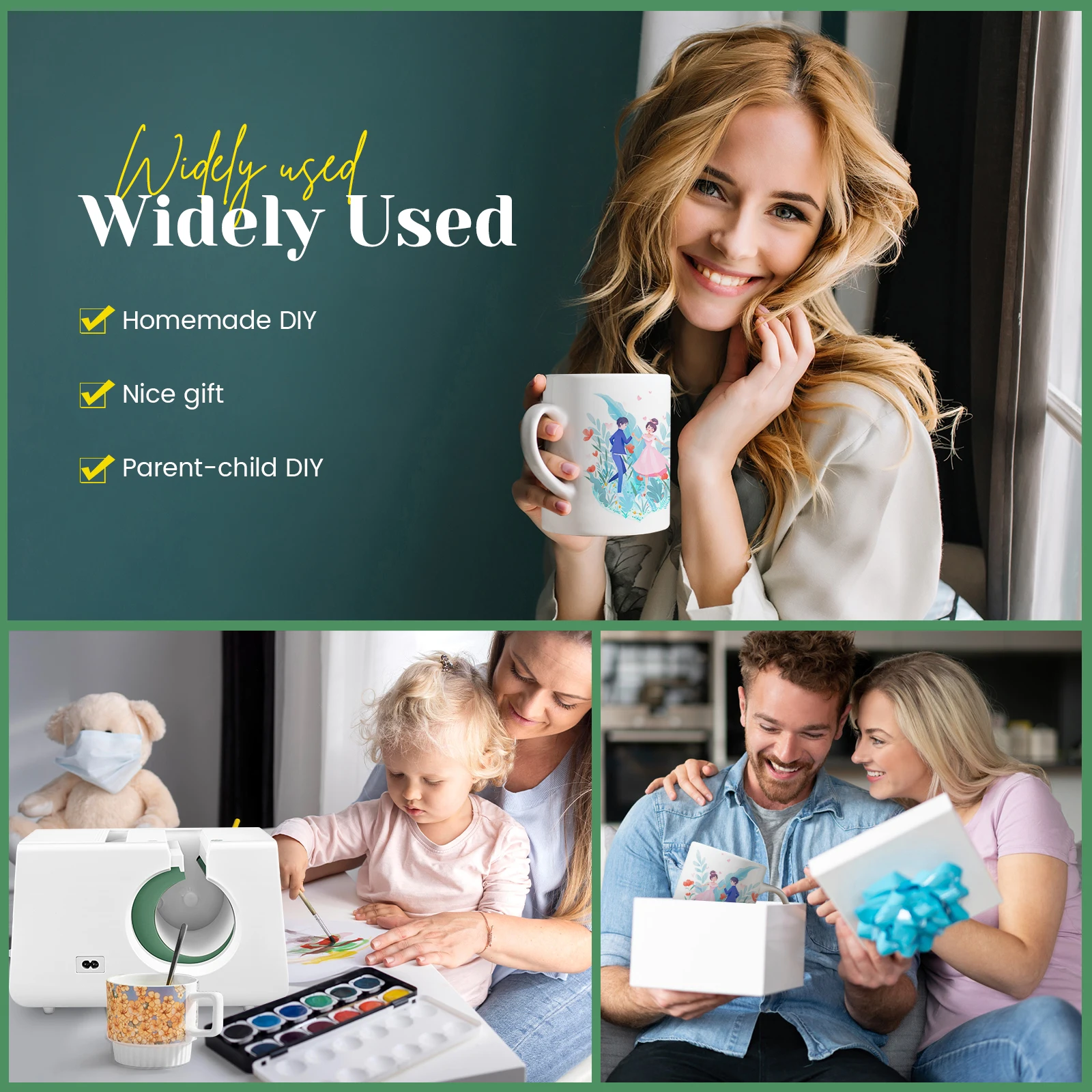 Máquina automática de prensado en caliente para tazas, prensador de tazas portátil por sublimación de transferencia de 10-11oz, botón de un solo toque como regalo para cumpleaños - Imagen 5