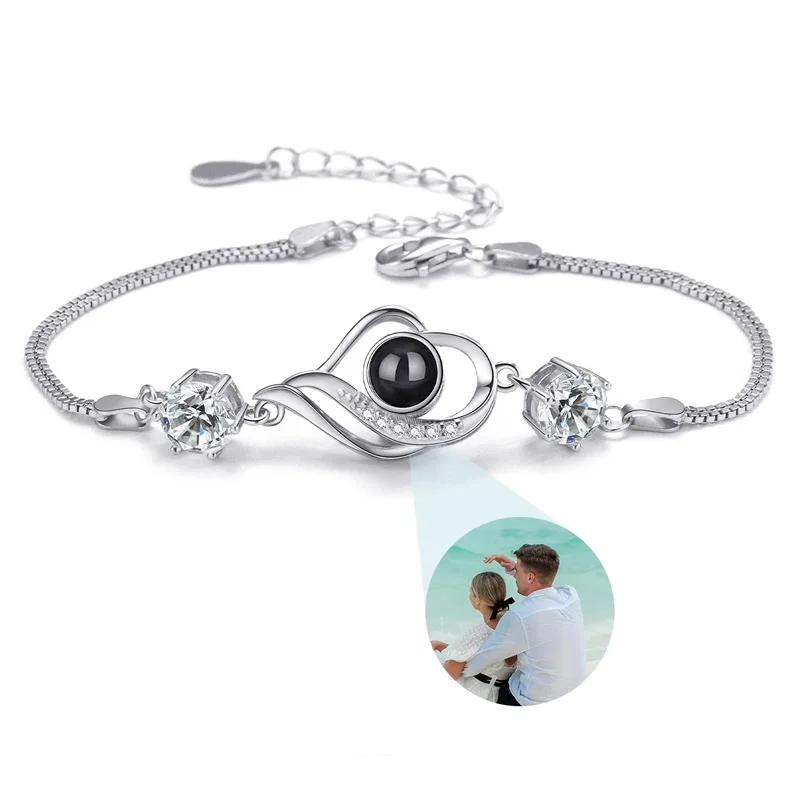 Pulsera con Foto Personalizada, Pulseras con Proyección de Imagen en 100 Idiomas, Te Amo, Pulsera de Acero Inoxidable - Imagen 29