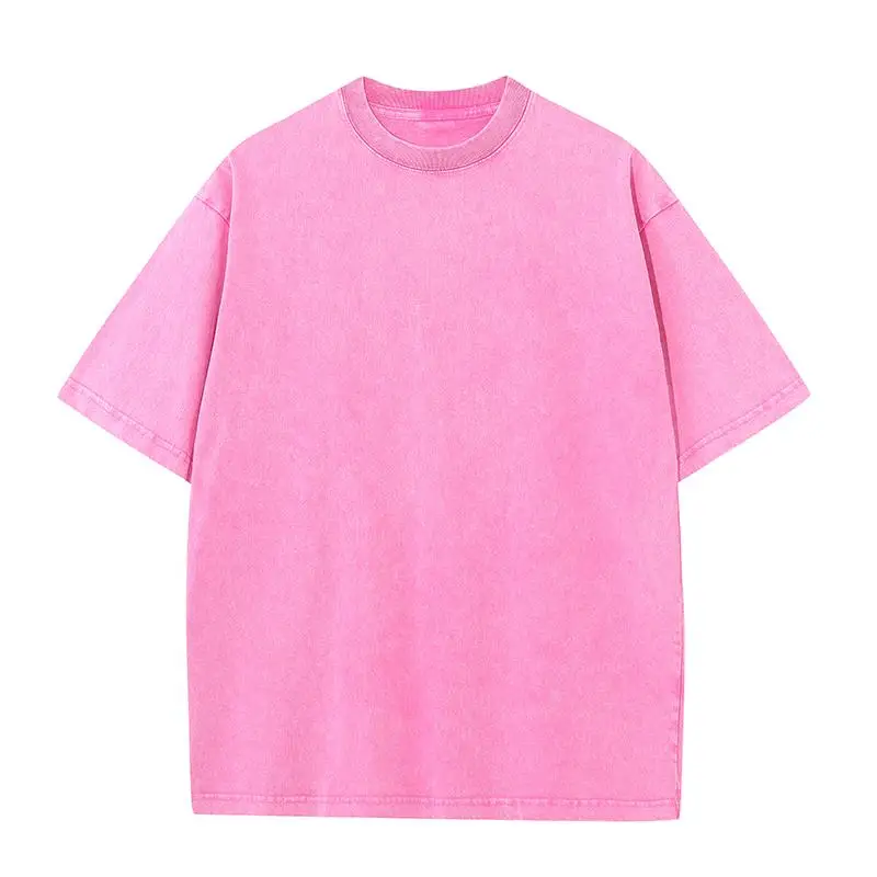 Camiseta 230g de algodón 100% con logotipo bordado personalizado – Corte holgado premium - Imagen 22