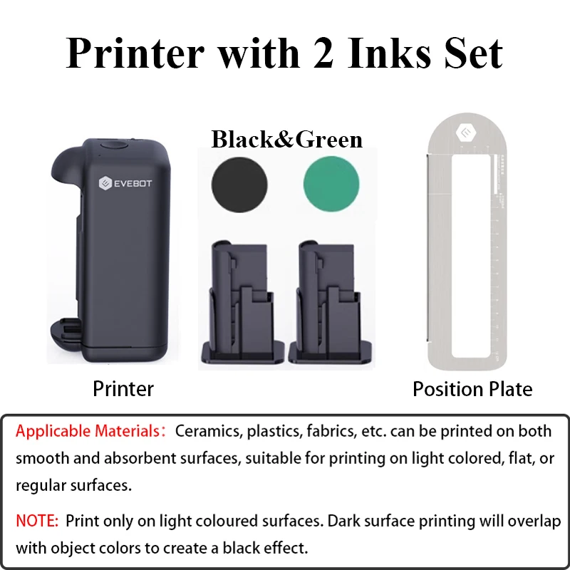 EVEBOT PRINTIND Impresora de inyección de tinta industrial portátil Mini impresora inteligente inalámbrica Bluetooth Tinta de secado rápido (tinta permanente) - Imagen 8