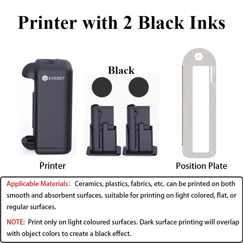 EVEBOT PRINTIND Impresora de inyección de tinta industrial portátil Mini impresora inteligente inalámbrica Bluetooth Tinta de secado rápido (tinta permanente) - Imagen 11