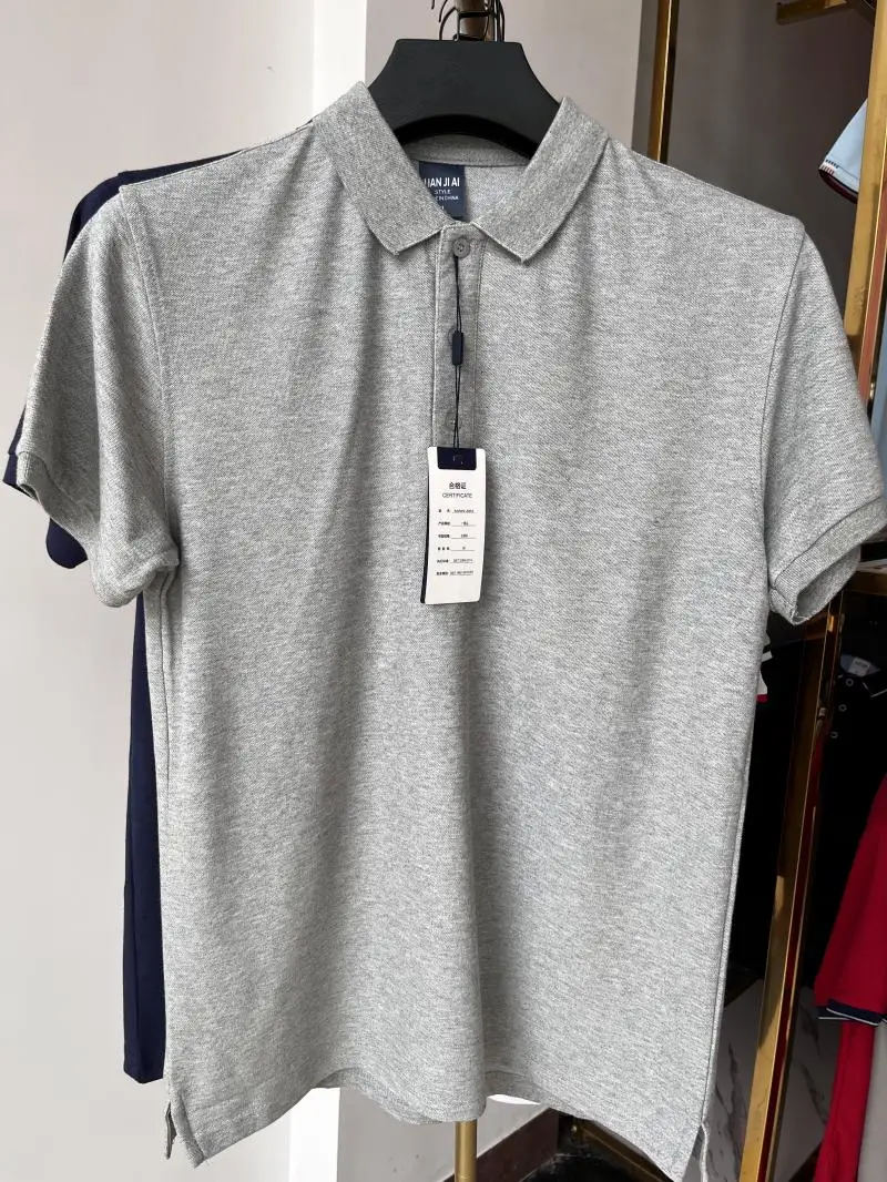 Polo de algodón 100% de 230g para hombre y mujer, Top transpirable de manga corta con estampado de logotipo personalizado, bordado, nombre del grupo de la empresa, verano - Imagen 39