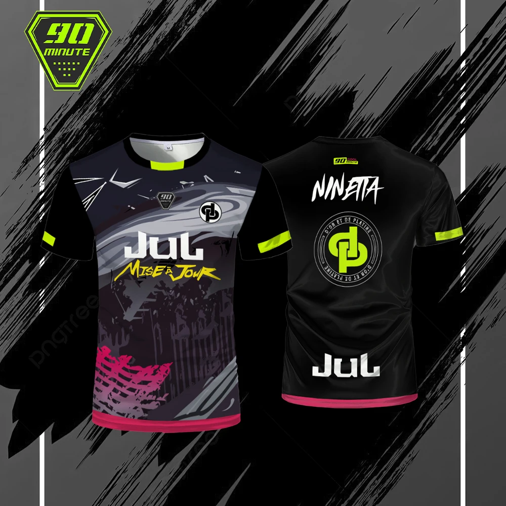Camiseta de verano Maollot Jul, Camiseta deportiva de 90 minutos transpirable al aire libre, camiseta de fútbol de secado rápido para hombre, compra de Tops personalizados - Imagen 2