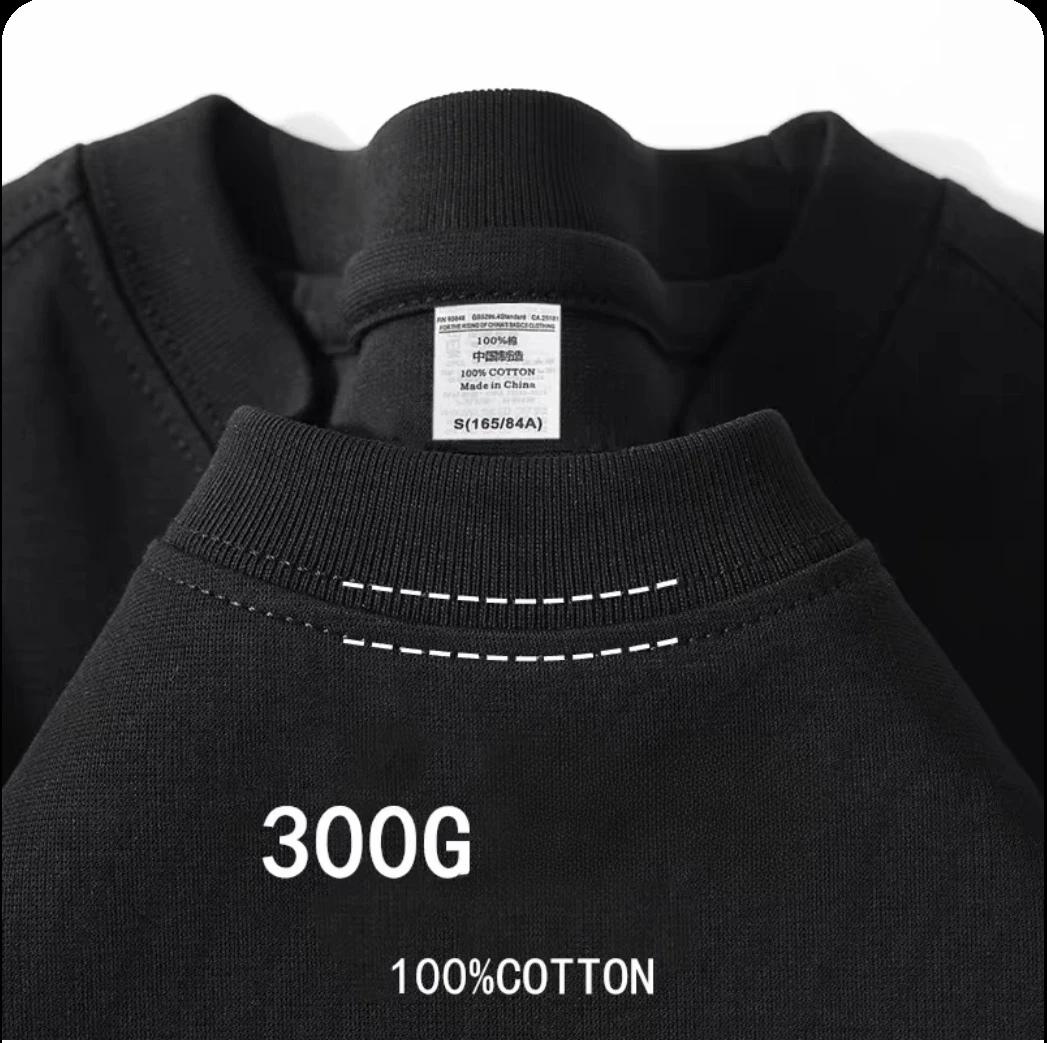 Camiseta personalizada con impresión DTG, camisetas de algodón 100% de 300GSM para hombre, camisetas informales holgadas de alta calidad para mujer, ropa de trabajo superior personalizada - Imagen 4