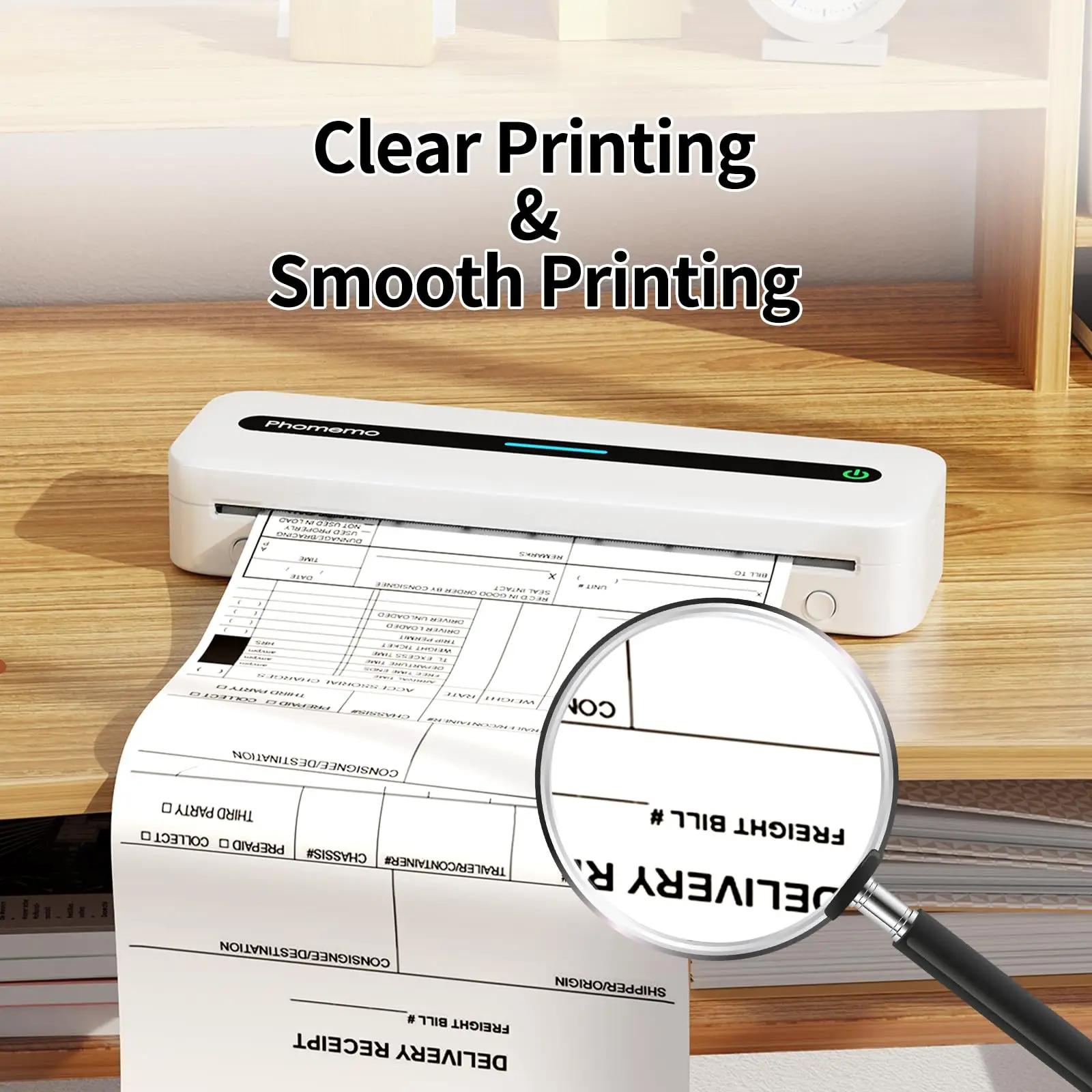 Phomemo-papel térmico para impresora, papel térmico continuo de secado rápido, tamaño de letra A4, M08F, M832, M834, M835, 50/80/110mm - Imagen 4