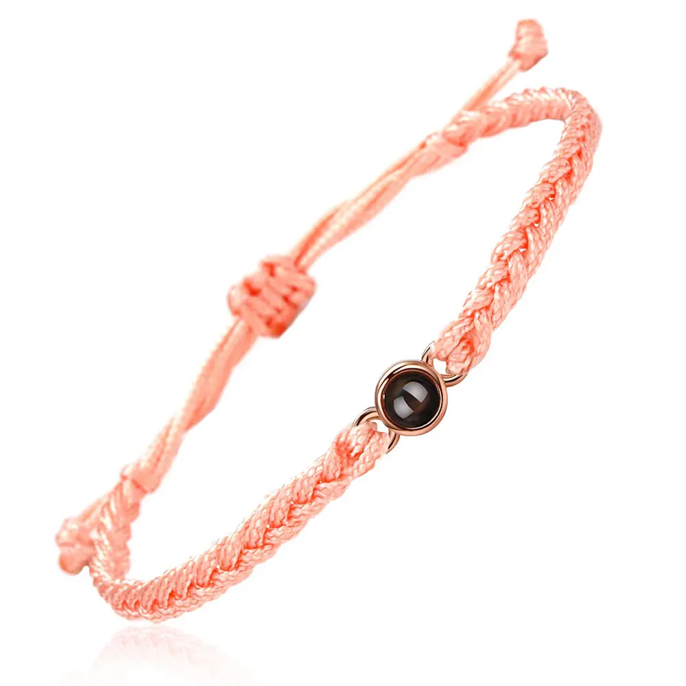 Pulsera de fotos personalizada con proyección de fotos, pulsera de proyección de fotos personalizada tejida a mano, pulsera de memoria, foto al por mayor - Imagen 8