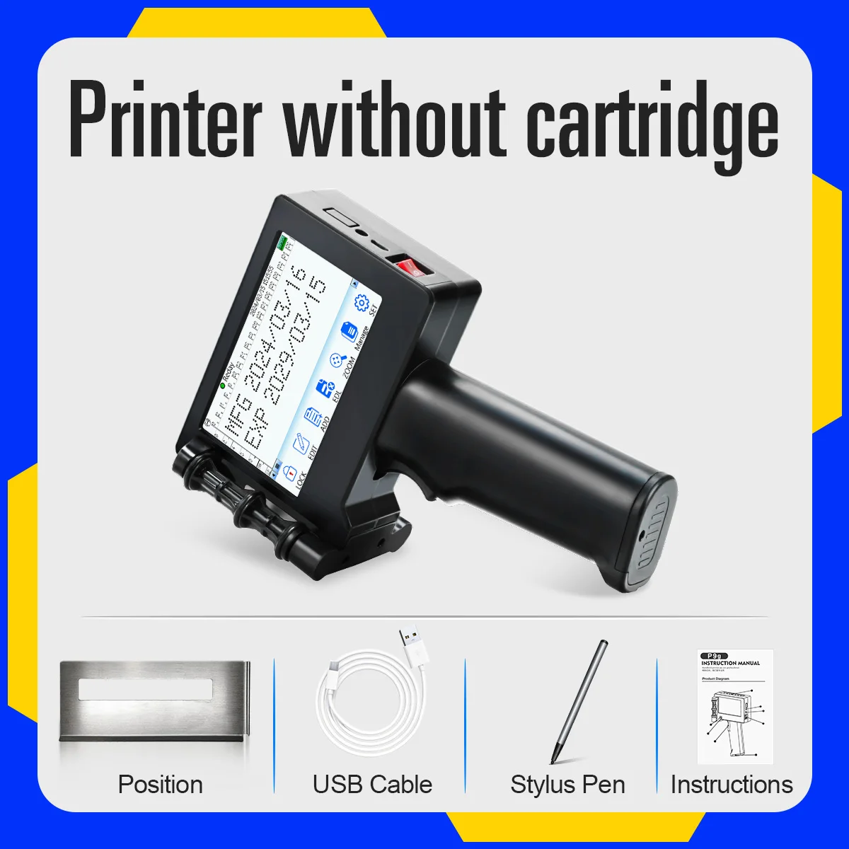 Impresora de inyección de tinta portátil Yhan de 12,7 mm sincriptar para fecha de caducidad Código de barras Código QR Números de lotes Impresión de logotipos de mejor valor - Imagen 7