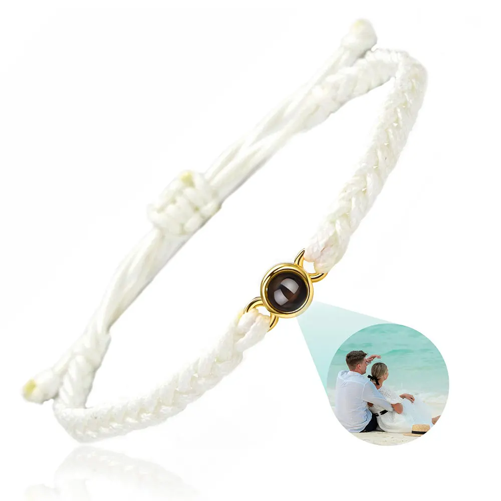 Pulsera de fotos personalizada con proyección de fotos, pulsera de proyección de fotos personalizada tejida a mano, pulsera de memoria, foto al por mayor - Imagen 15