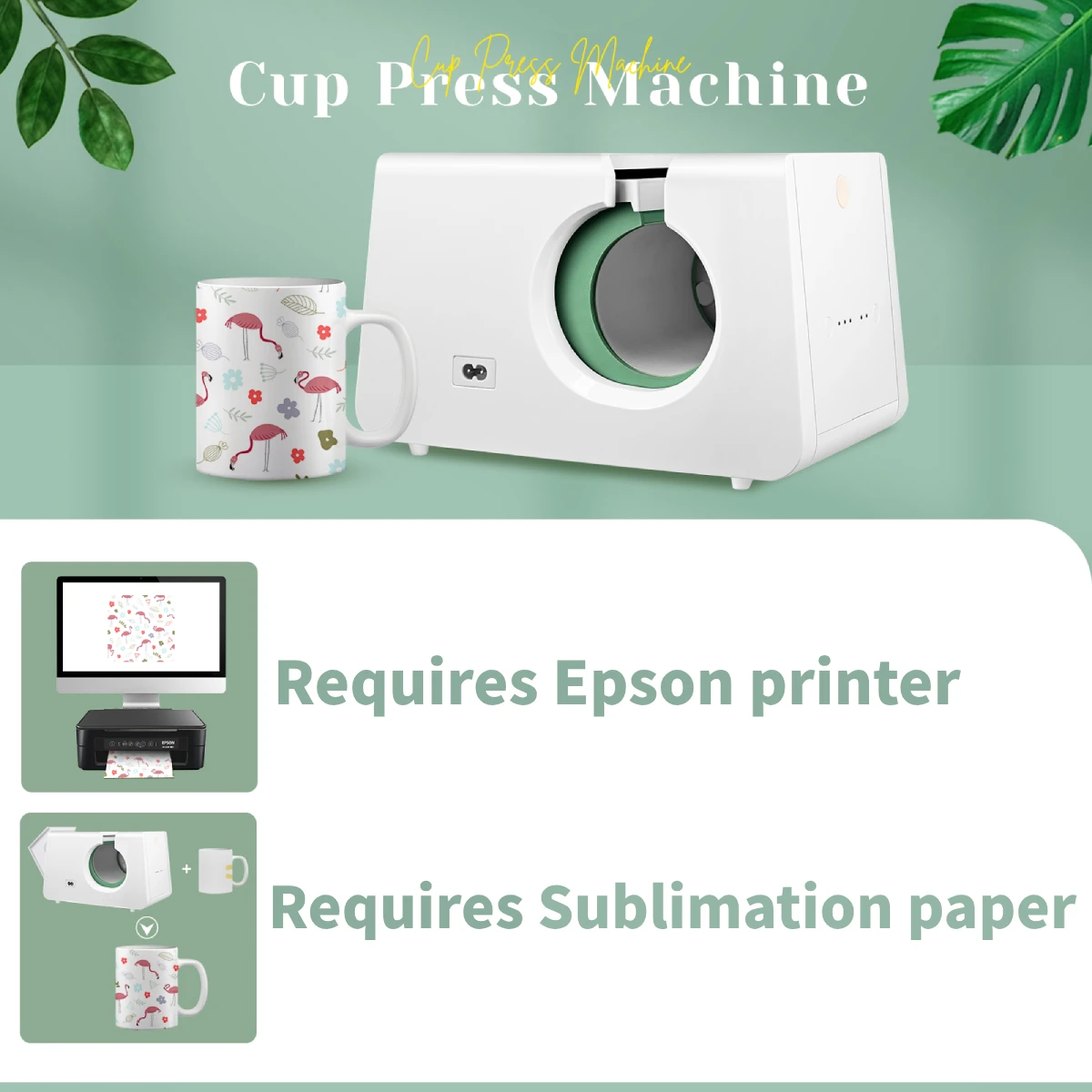 Máquina automática de prensado en caliente para tazas, prensador de tazas portátil por sublimación de transferencia de 10-11oz, botón de un solo toque como regalo para cumpleaños - Imagen 8