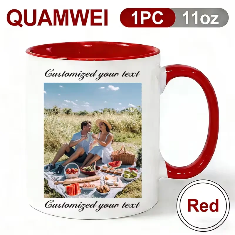 1 customized mug with customizable images and text, perfect for Valentine's Day gift, mother, and the best personalized gift - Imagen 12