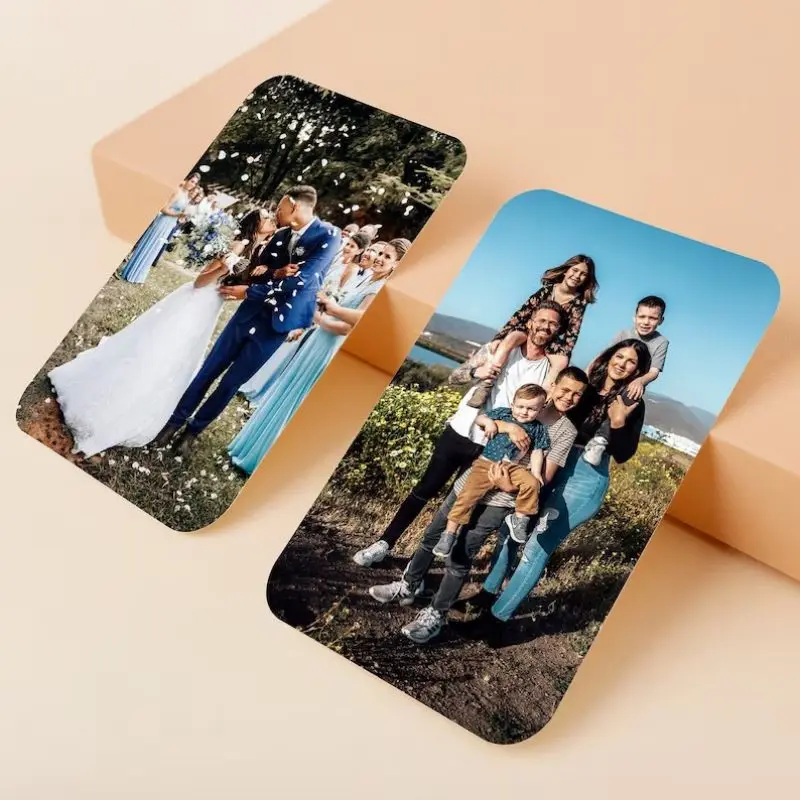 Tarjeta de Metal de Anime con texto de foto personalizado, billetera personalizada, hoja de aluminio, imagen de diseño fino, tarjeta de regalo impermeable para negocios - Imagen 11
