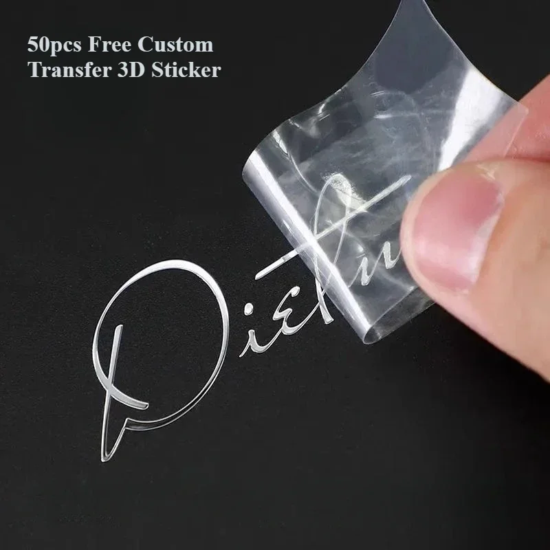 50PCS Custom UV Transfer Sticker Gold Silver /colorful UV Printing Stickers Company Logo Personalized Crystal Sticker - Imagen 4