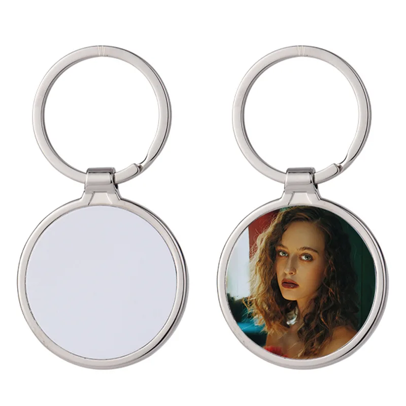 10Pcs Round Sublimation Blank Keychains for Christmas Valentine Graduation Day Present Keys Tags Key Chain Car Cute Keychain - Imagen 5