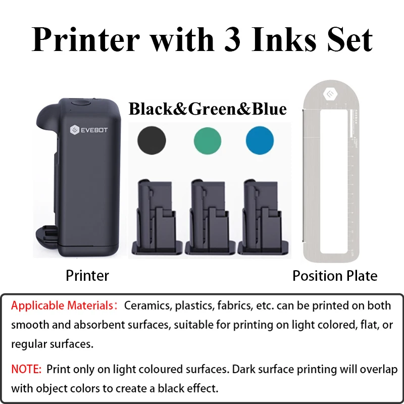 EVEBOT PRINTIND Impresora de inyección de tinta industrial portátil Mini impresora inteligente inalámbrica Bluetooth Tinta de secado rápido (tinta permanente) - Imagen 9