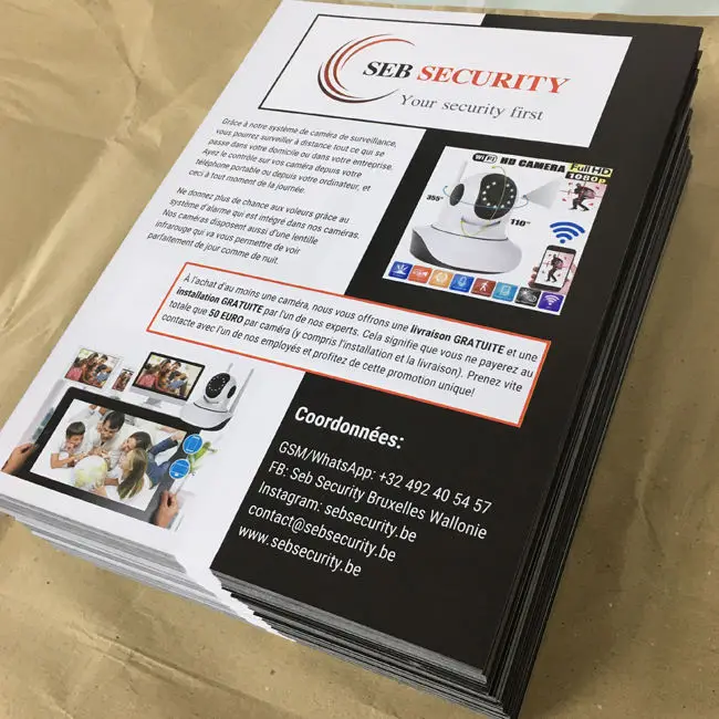 100/200 Uds. Brochura de color personalizada tamaño A5 A6 157g papel para promoción empresarial impresión de doble cara folletos publicitarios - Imagen 9