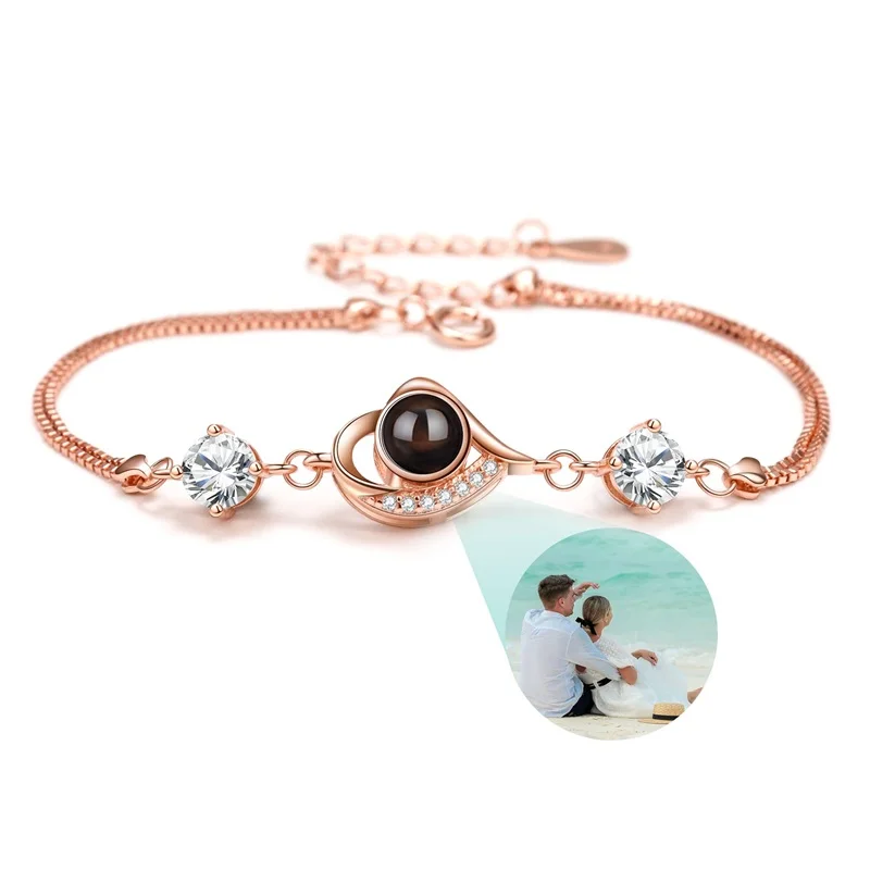 Pulsera con Foto Personalizada, Pulseras con Proyección de Imagen en 100 Idiomas, Te Amo, Pulsera de Acero Inoxidable - Imagen 34