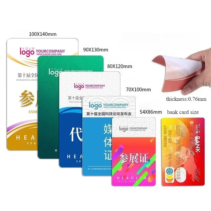 30 Tarjetas de Identificación de PVC Personalizadas Gratuitas con Nombre para Invitados/Personal/Exposiciones/Tarjetas de Visita, Diseños Variados - Imagen 3