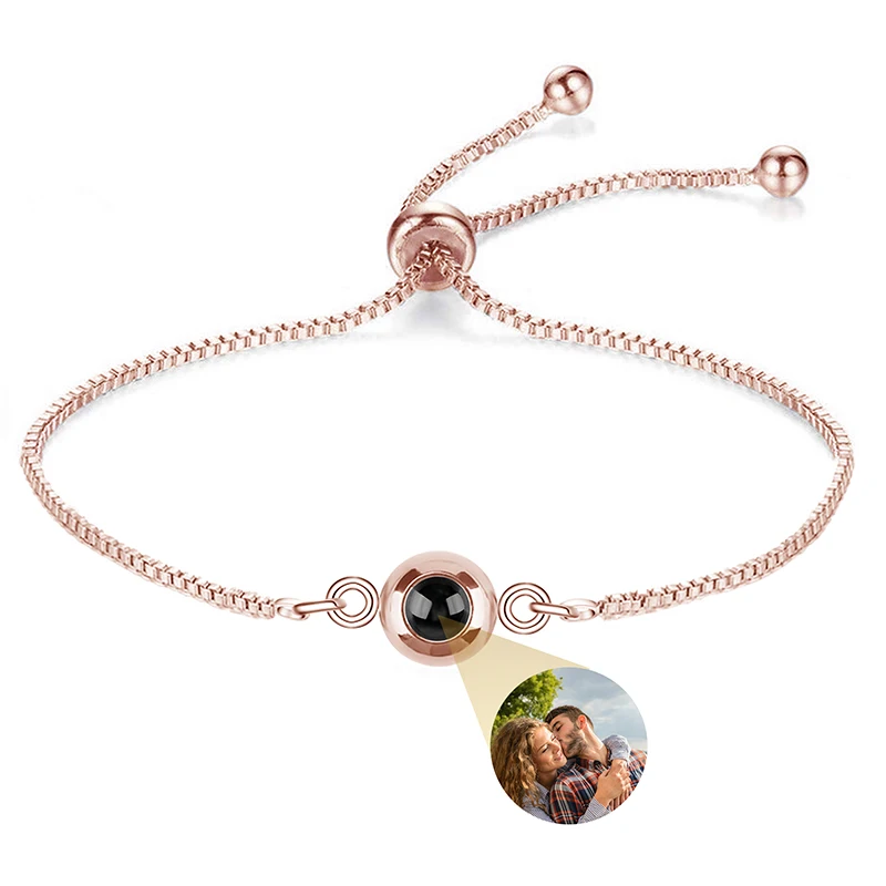 Pulsera con Foto Personalizada, Pulseras con Proyección de Imagen en 100 Idiomas, Te Amo, Pulsera de Acero Inoxidable - Imagen 11
