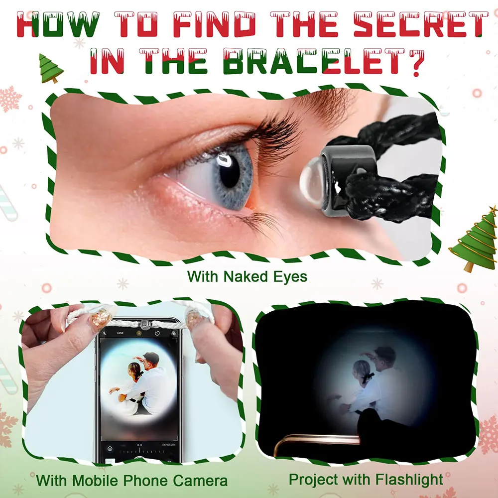 Pulsera de fotos personalizada con proyección de fotos, pulsera de proyección de fotos personalizada tejida a mano, pulsera de memoria, foto al por mayor - Imagen 4