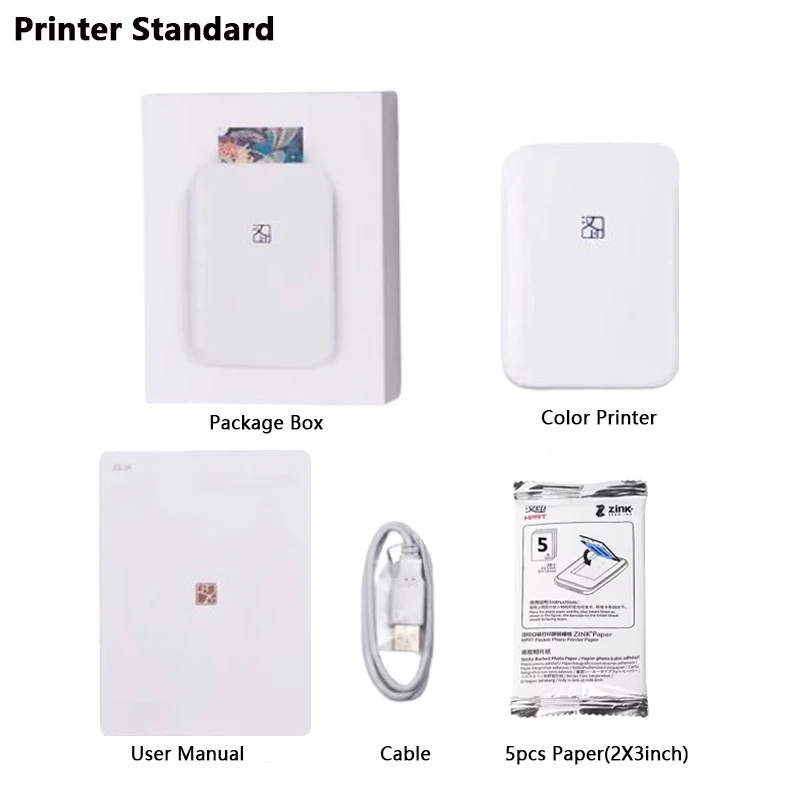 Impresora fotográfica en Color HPRT MT53, 2x3 pulgadas, bolsillo de papel con respaldo adhesivo, impresión Bluetooth, impresora fotográfica instantánea, bolsa de papel con respaldo adhesivo - Imagen 25