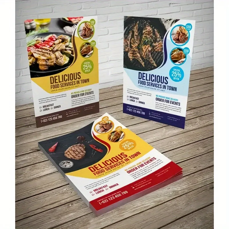 Flyers personalizados A4 A5, tamaño A6, 150 g, papel impreso, póster, color, publicidad, Flyer, cartel de doble cara - Imagen 4