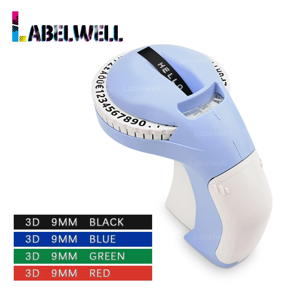 Mini impresora de etiquetas B90, fabricante de etiquetas en relieve 3D portátil, similar a la máquina de etiquetas Manual Dymo 12965 o 1 paquete de cinta de etiquetas Dymo 3D - Imagen 14