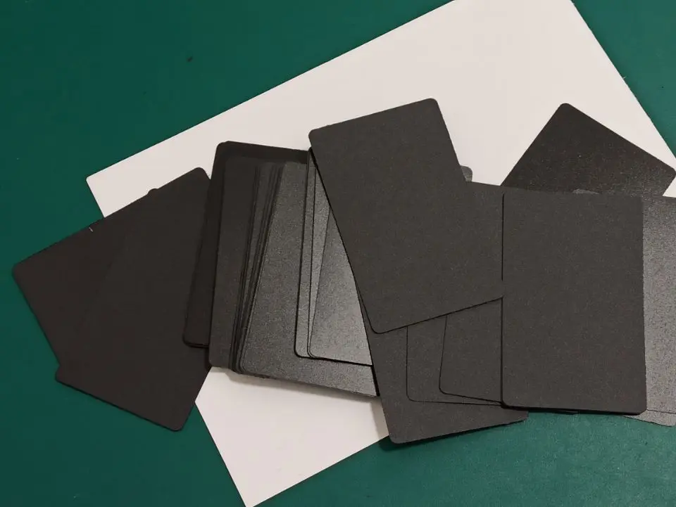 Tarjetas de presentación de plástico de acetato de PVC con acabado negro mate, grosor de 0.3 mm, ideales para grabado láser de CO2 - Imagen 5