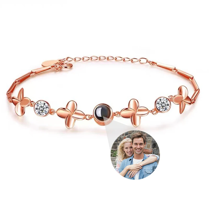 Pulsera con Foto Personalizada, Pulseras con Proyección de Imagen en 100 Idiomas, Te Amo, Pulsera de Acero Inoxidable - Imagen 24