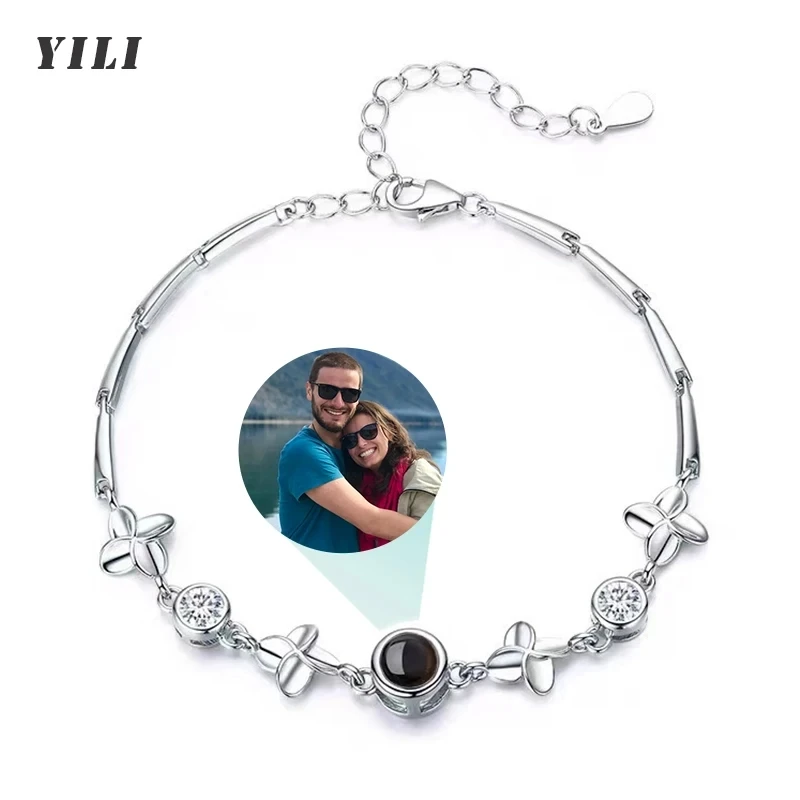 Pulsera con Foto Personalizada, Pulseras con Proyección de Imagen en 100 Idiomas, Te Amo, Pulsera de Acero Inoxidable - Imagen 23