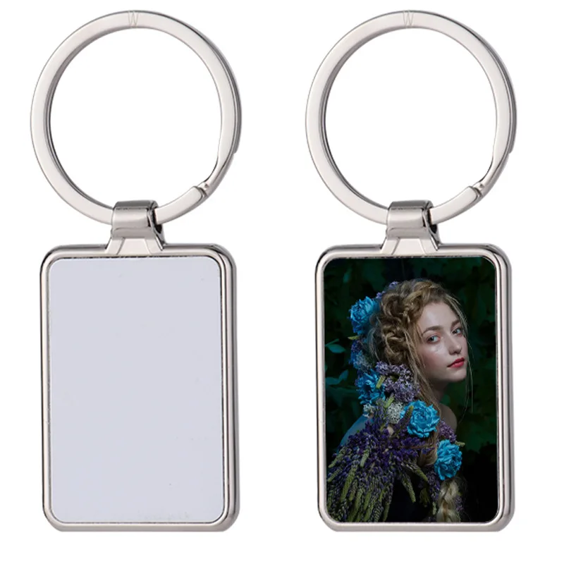 10Pcs Round Sublimation Blank Keychains for Christmas Valentine Graduation Day Present Keys Tags Key Chain Car Cute Keychain - Imagen 4