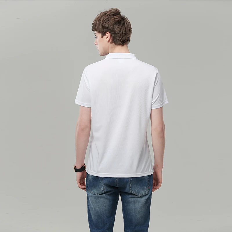 Polo deportivo de secado rápido con logo impreso personalizado, camiseta publicitaria barata con solapa, patrón bordado para correr en maratón, bricolaje - Imagen 4