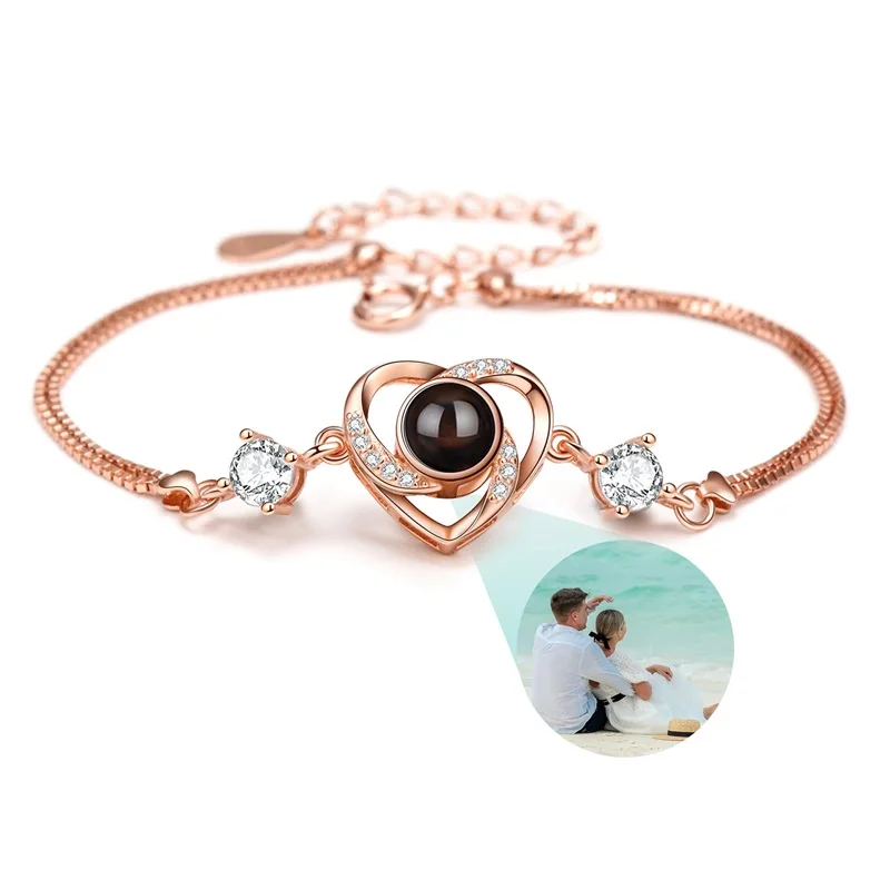 Pulsera con Foto Personalizada, Pulseras con Proyección de Imagen en 100 Idiomas, Te Amo, Pulsera de Acero Inoxidable - Imagen 32