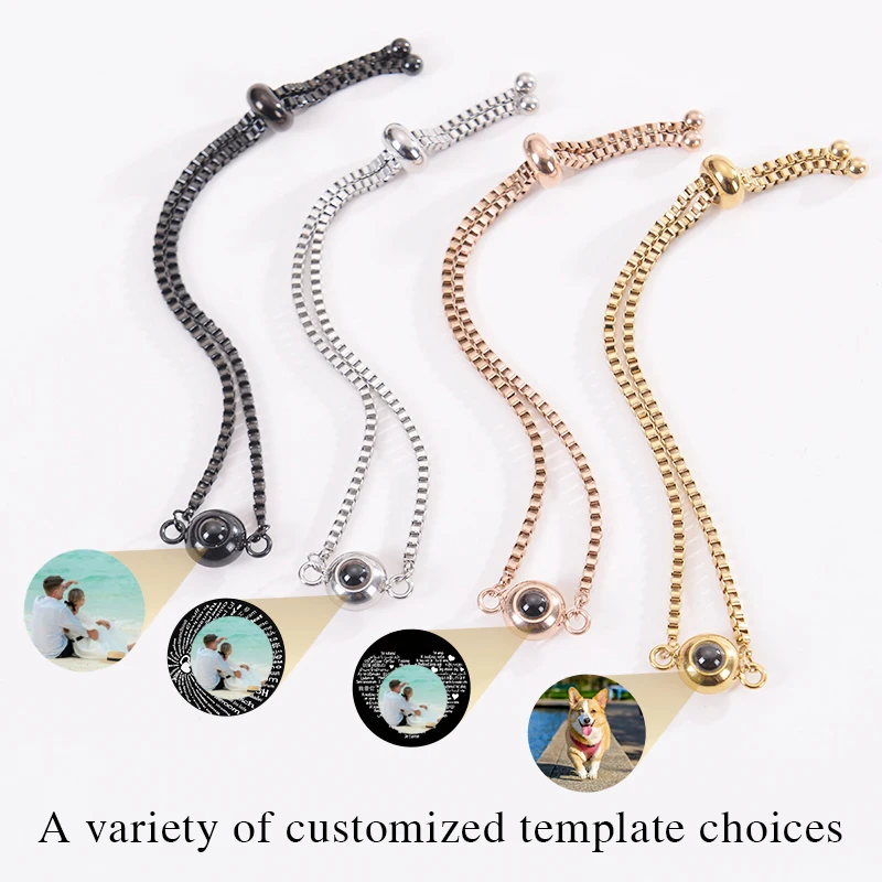 Pulsera con Foto Personalizada, Pulseras con Proyección de Imagen en 100 Idiomas, Te Amo, Pulsera de Acero Inoxidable - Imagen 39