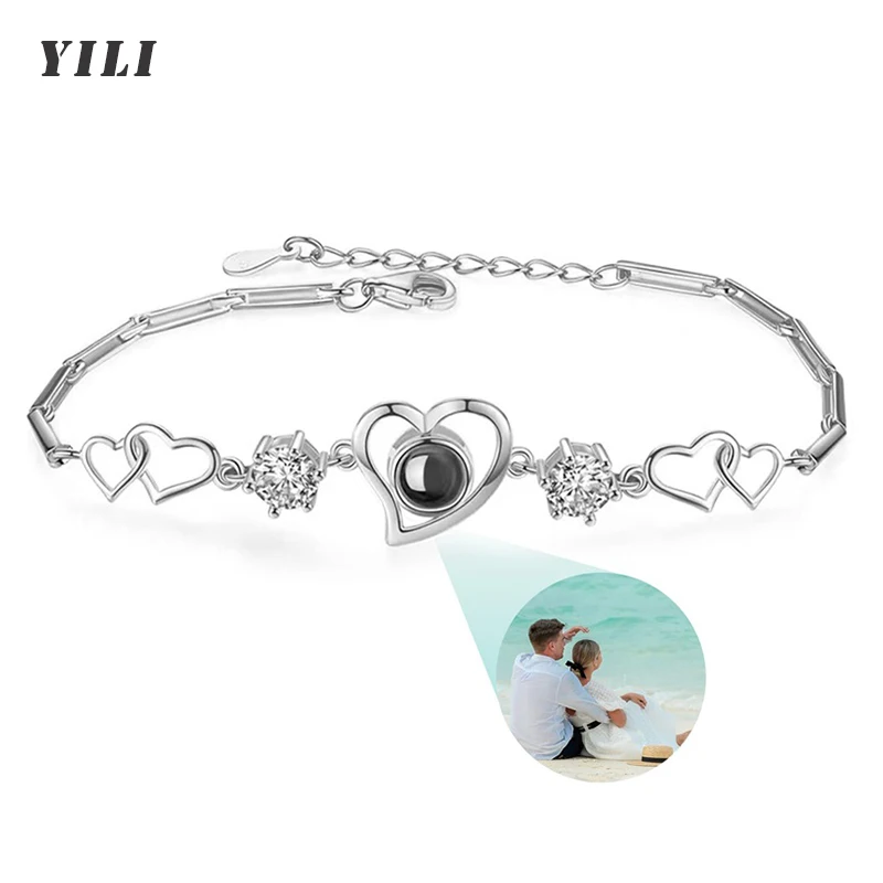 Pulsera con Foto Personalizada, Pulseras con Proyección de Imagen en 100 Idiomas, Te Amo, Pulsera de Acero Inoxidable - Imagen 15