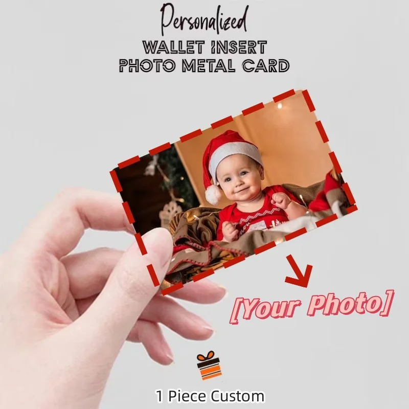 Tarjeta de Metal de Anime con texto de foto personalizado, billetera personalizada, hoja de aluminio, imagen de diseño fino, tarjeta de regalo impermeable para negocios - Imagen 3