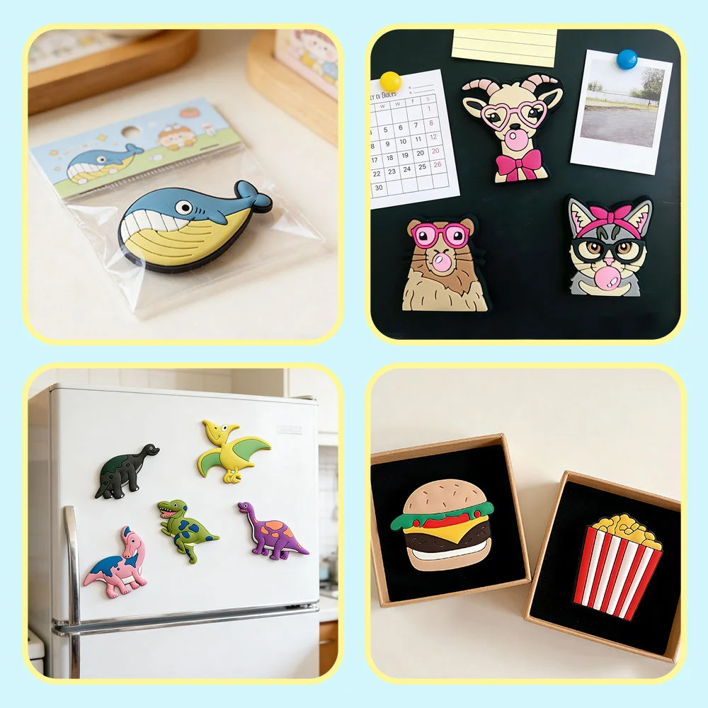 Custom PVC Fridge Magnets Personalized Soft PVC Silicone Magnet For Gift Customized Soft Rubber Refrigerator Magnet As Souvenir - Imagen 3