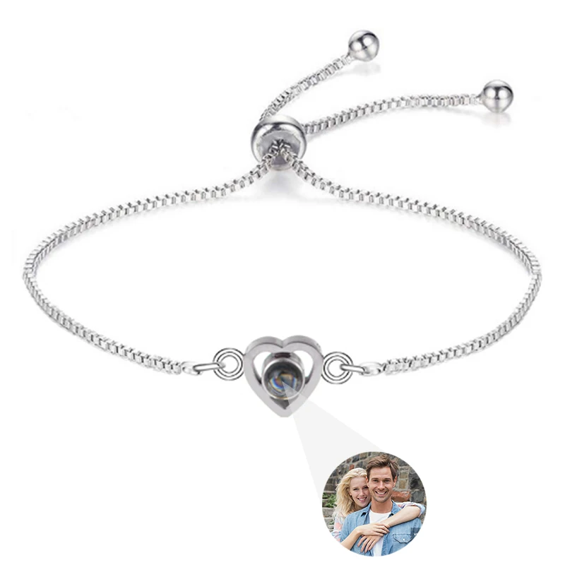 Pulsera con Foto Personalizada, Pulseras con Proyección de Imagen en 100 Idiomas, Te Amo, Pulsera de Acero Inoxidable - Imagen 27