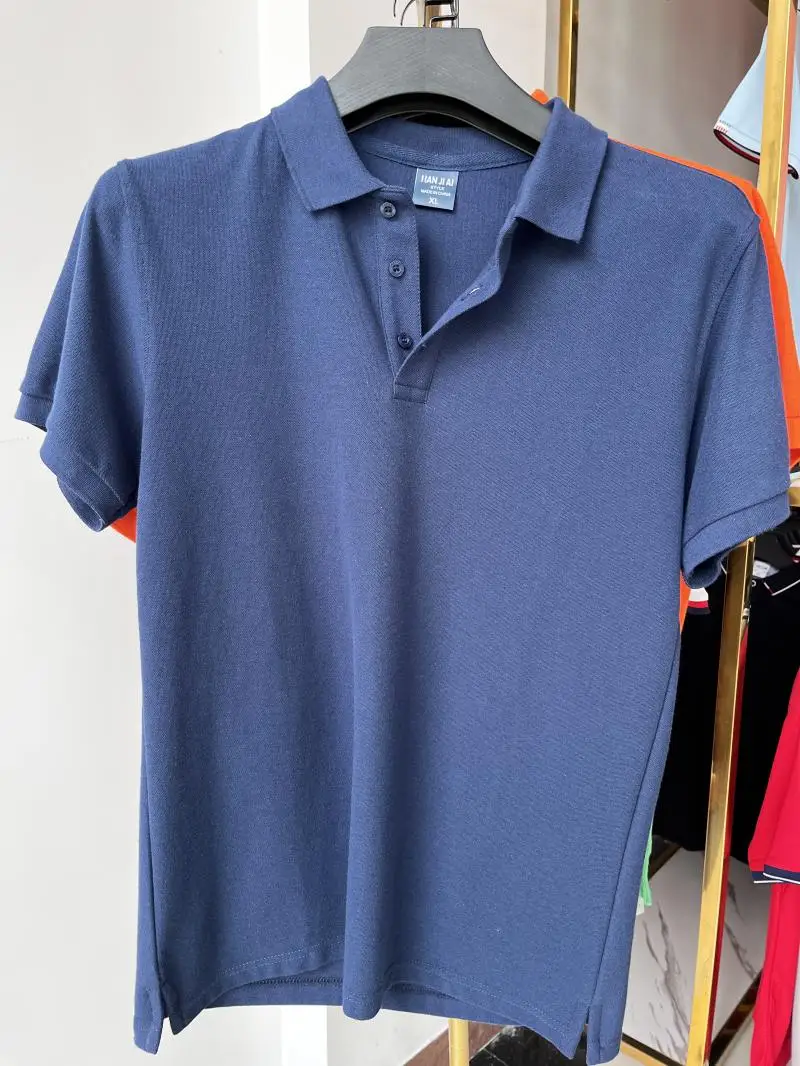 Polo de algodón 100% de 230g para hombre y mujer, Top transpirable de manga corta con estampado de logotipo personalizado, bordado, nombre del grupo de la empresa, verano - Imagen 22