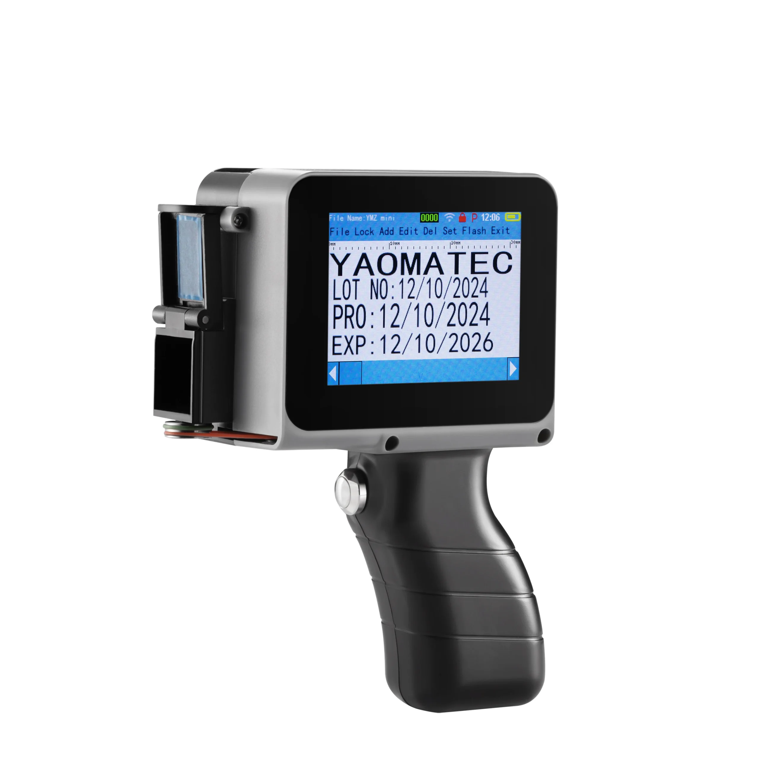 con cartucho: G1760 12,7 mm pistola de impresión QR Bar Código de lote Fecha Logo Etiqueta de caducidad Mini impresora de inyección de tinta térmica portátil - Imagen 2