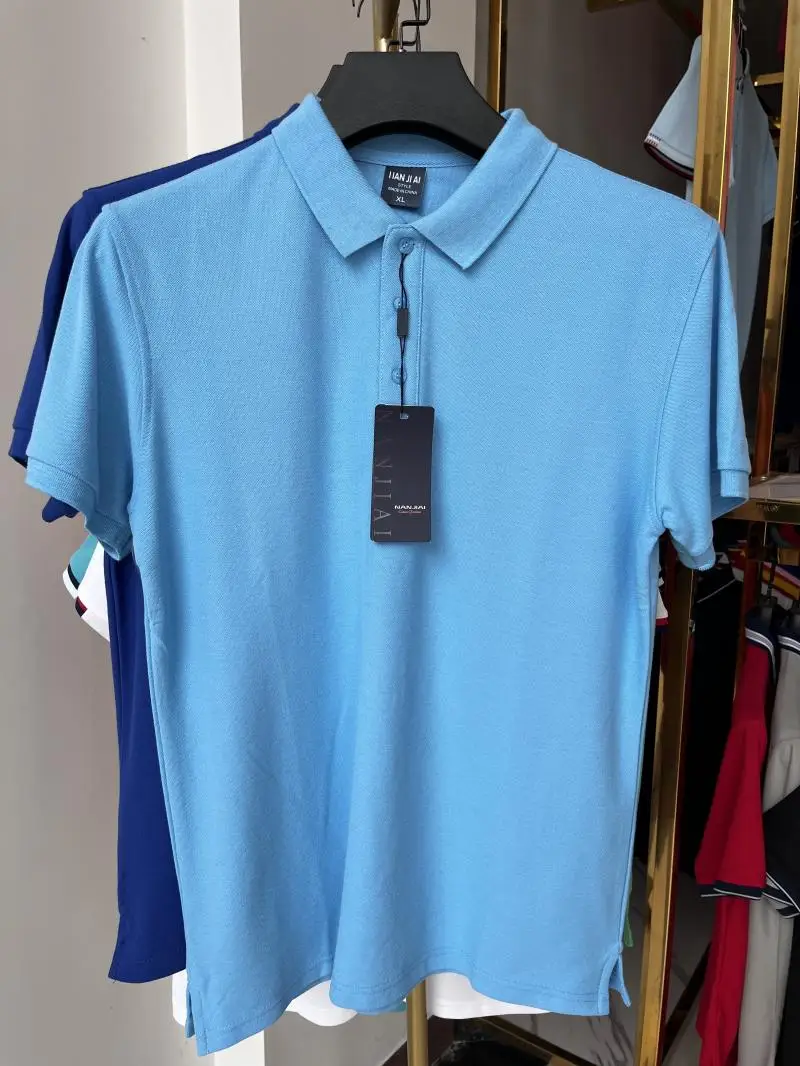 Polo de algodón 100% de 230g para hombre y mujer, Top transpirable de manga corta con estampado de logotipo personalizado, bordado, nombre del grupo de la empresa, verano - Imagen 28
