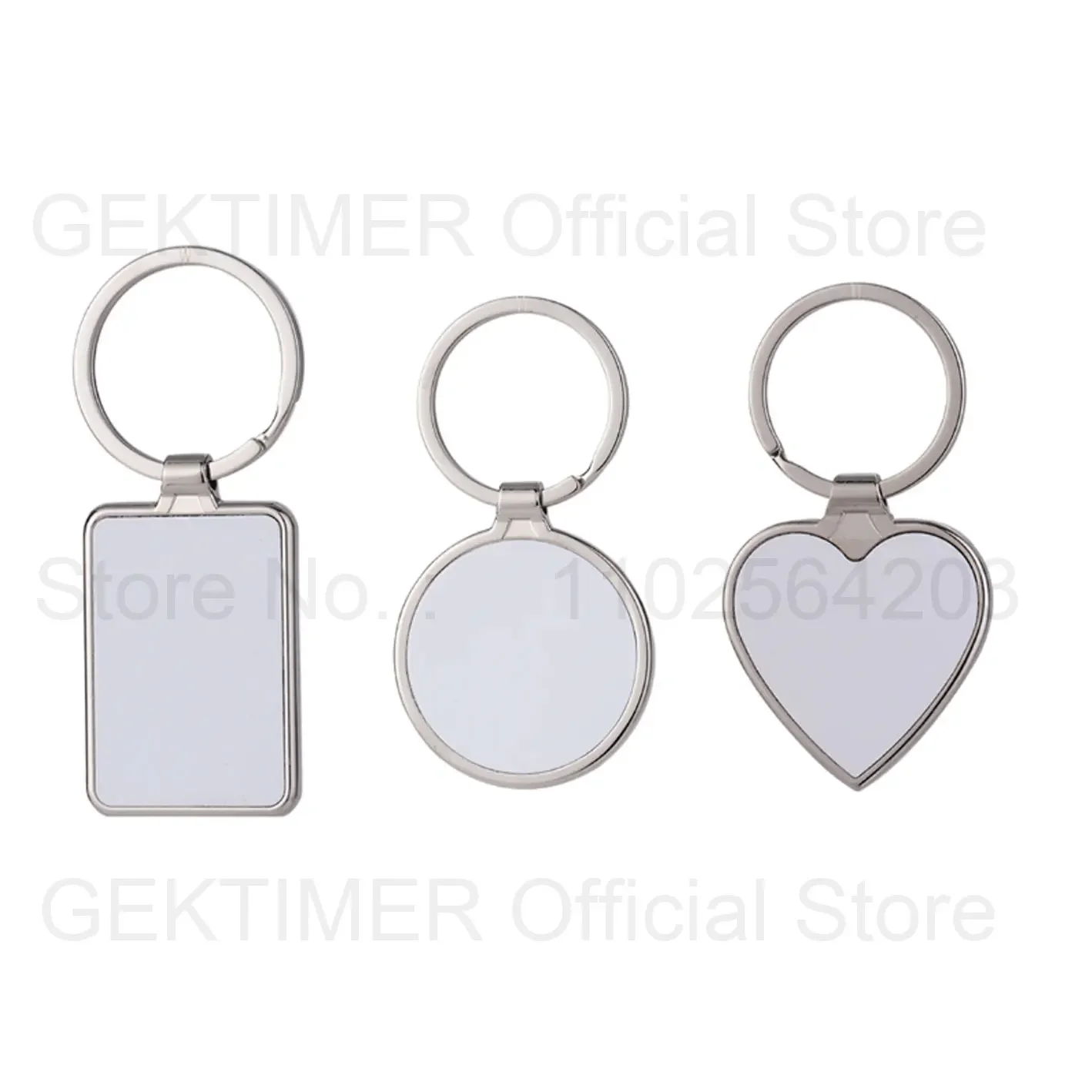 10Pcs Round Sublimation Blank Keychains for Christmas Valentine Graduation Day Present Keys Tags Key Chain Car Cute Keychain - Imagen 7