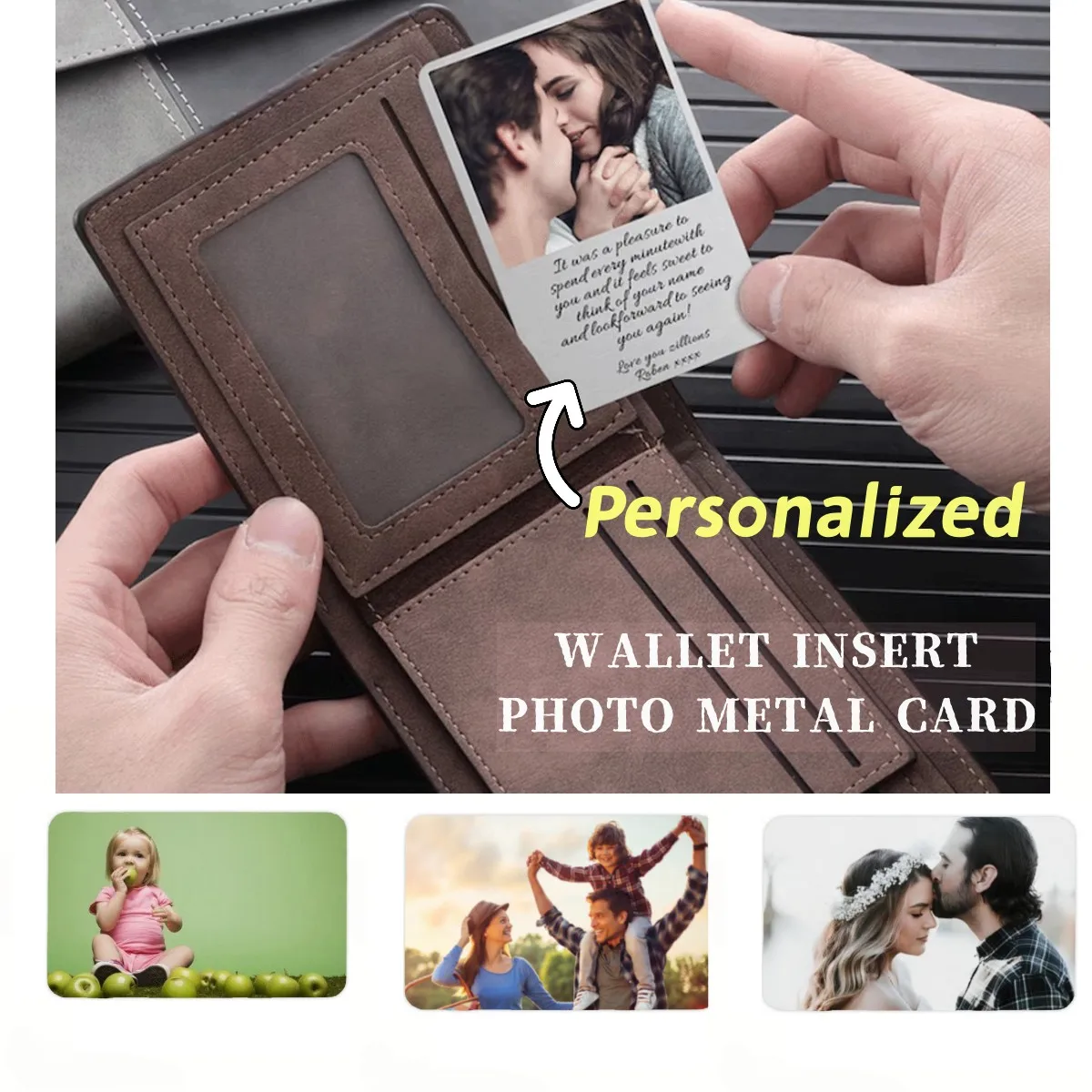 Tarjeta de Metal de Anime con texto de foto personalizado, billetera personalizada, hoja de aluminio, imagen de diseño fino, tarjeta de regalo impermeable para negocios - Imagen 2