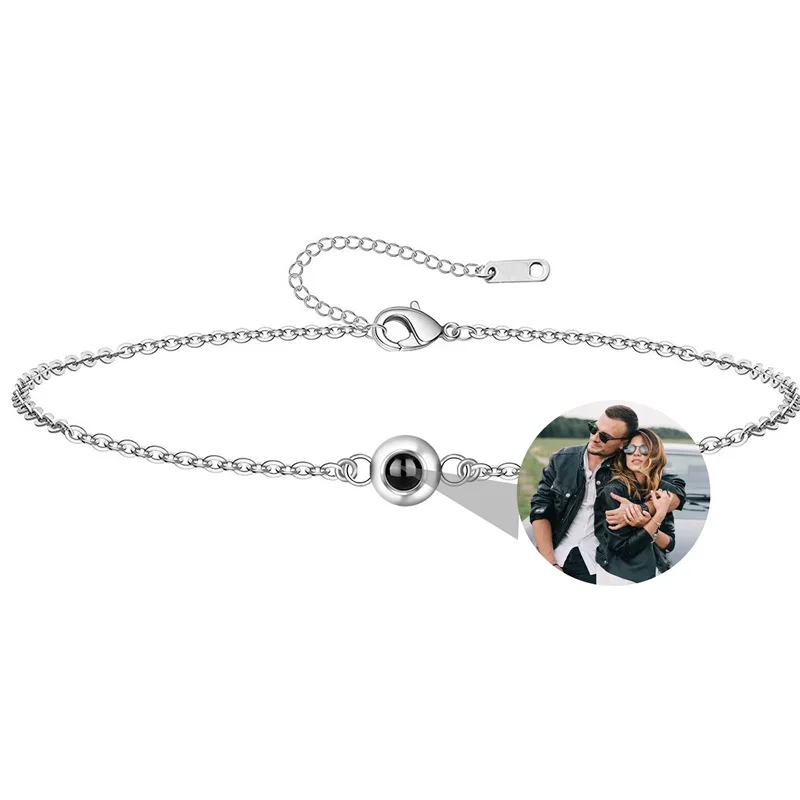 Pulsera con Foto Personalizada, Pulseras con Proyección de Imagen en 100 Idiomas, Te Amo, Pulsera de Acero Inoxidable - Imagen 19