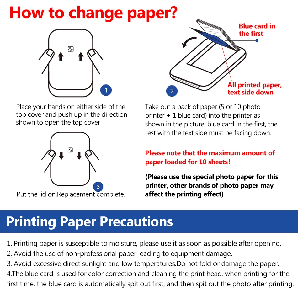 Impresora fotográfica en Color HPRT MT53, 2x3 pulgadas, bolsillo de papel con respaldo adhesivo, impresión Bluetooth, impresora fotográfica instantánea, bolsa de papel con respaldo adhesivo - Imagen 24