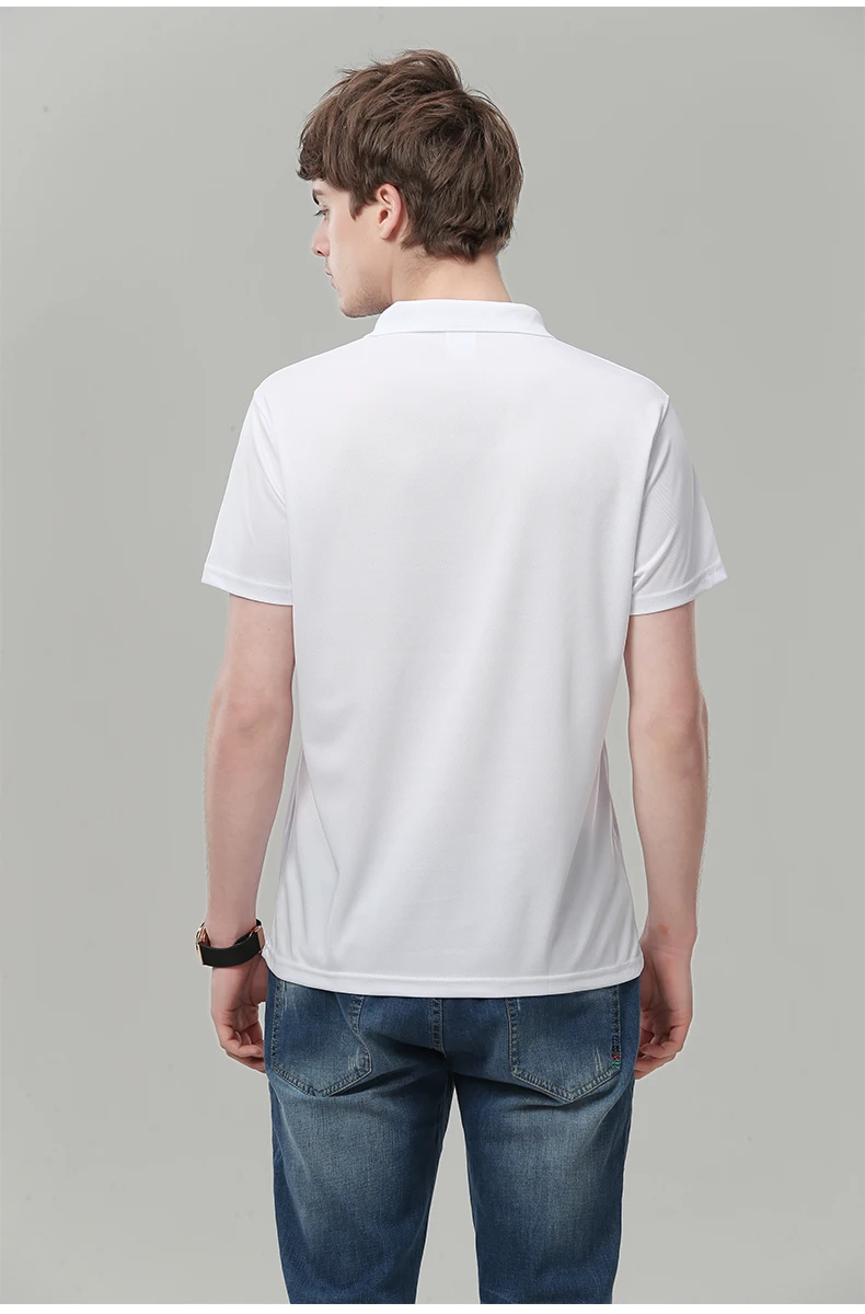 Polo deportivo de secado rápido con logo impreso personalizado, camiseta publicitaria barata con solapa, patrón bordado para correr en maratón, bricolaje - Imagen 18
