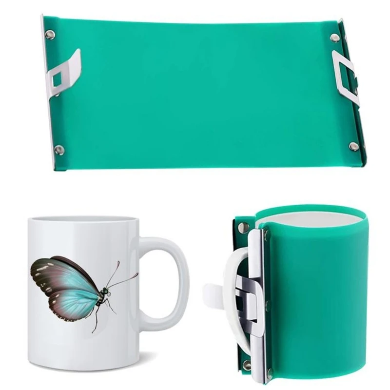 11OZ 12OZ 15OZ Sublimation Silicone Mug Wrap Temperature Resistance Silicone Mug Cup Clamp for Mugs Printing - Imagen 15
