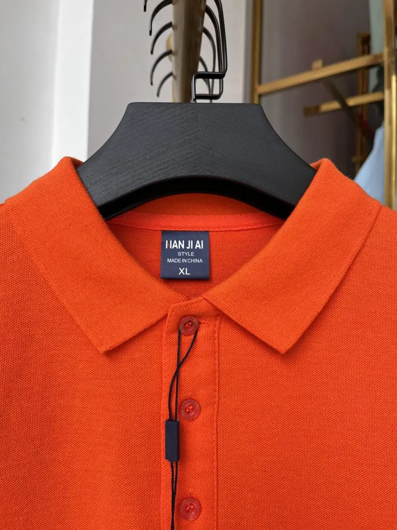 Polo de algodón 100% de 230g para hombre y mujer, Top transpirable de manga corta con estampado de logotipo personalizado, bordado, nombre del grupo de la empresa, verano - Imagen 26